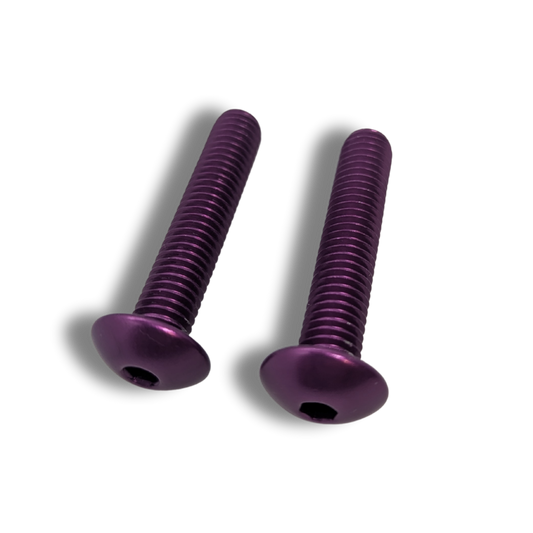 Aluminium-Kuppelkopfschraube M8 x 40 mm, Paar für Kurbeldichtungsschutz, Lila